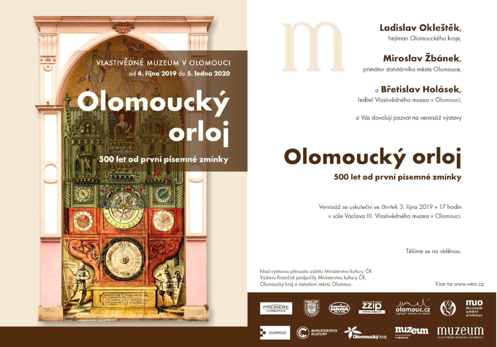 Výstava „Olomoucký orloj — 500 let od první písemné zmínky"